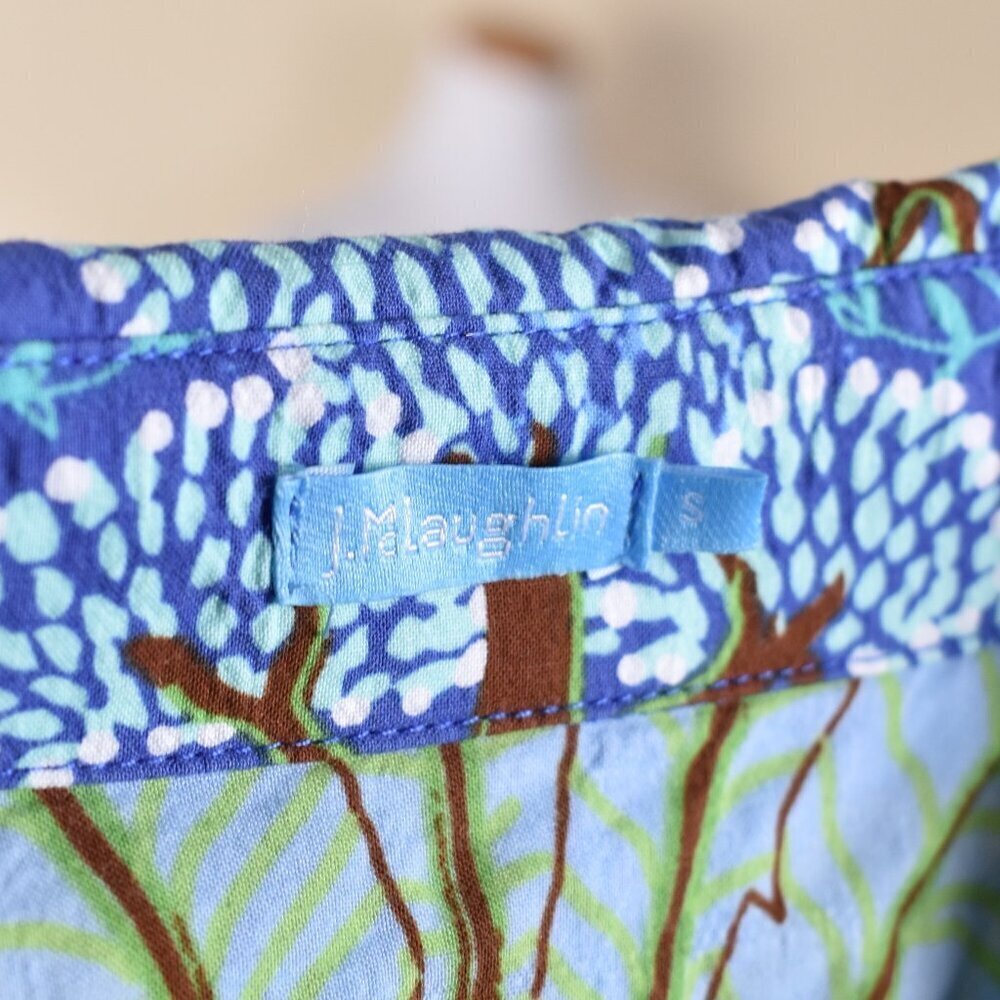 J. Mclaughlin Jungle Print Button Front Blouse S - image 7